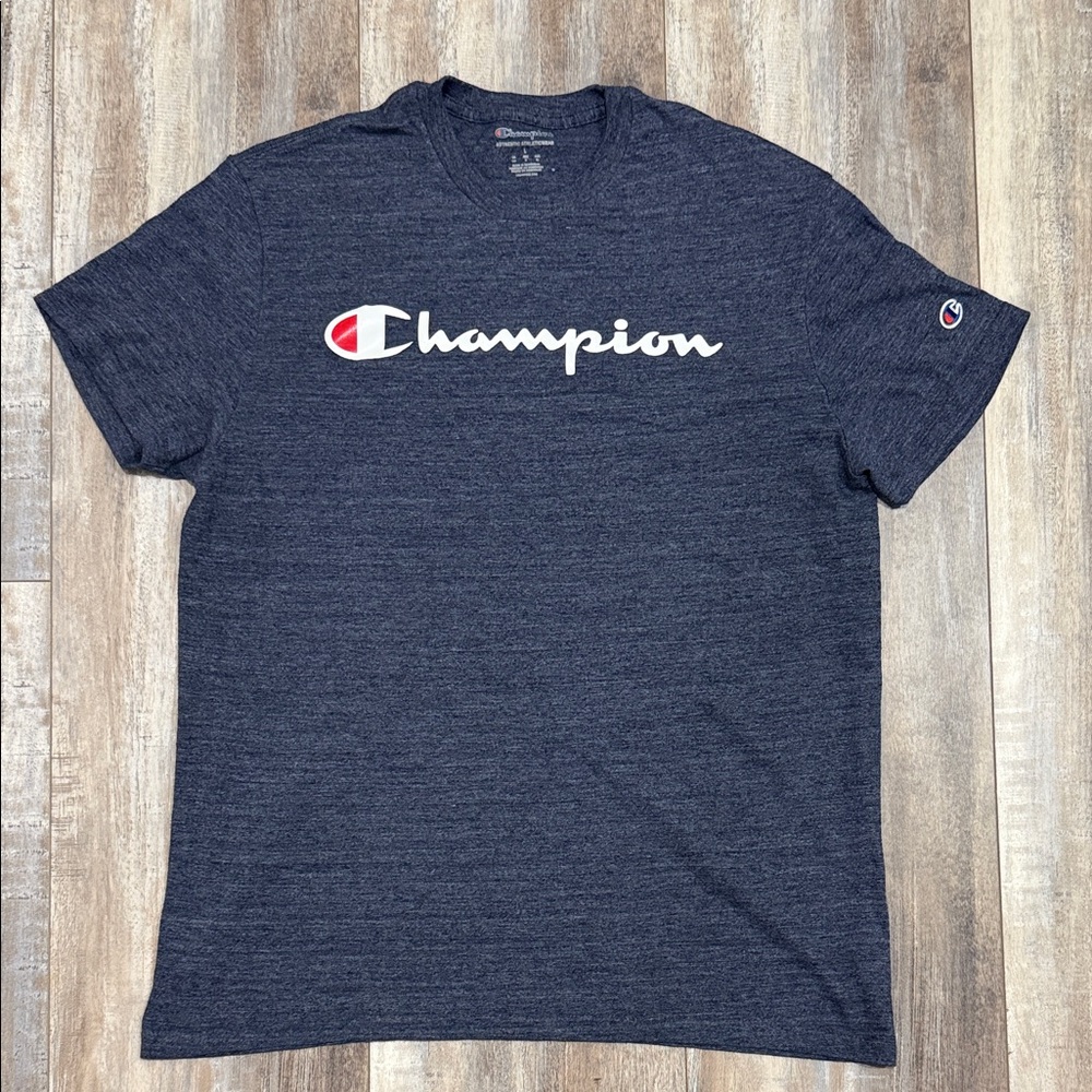Champion Men's Heathered Navy Tee